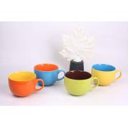 Glaze soup mug-assorted color-24pcs/cs