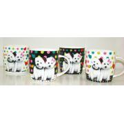 12OZ  New Bone China Mugs-puppy prints-36pcs/cs