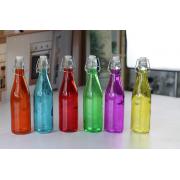 Colored glass milk bottle-500ml/17 Oz-24 pcs/cs