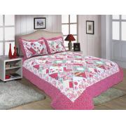 King Size Quilt Set with Bordered Prints