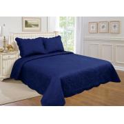 Quilt set-King size- navy solid  color