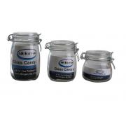 Glass Candy Jar w/Gasket & Locked Lid, 20.3 Oz/600 ml, Small Size-24pcs/cs