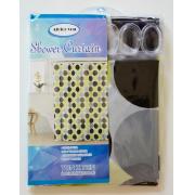 PEVA Shower Curtain With 12 Hooks-ring prints-12pcs/cs