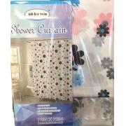 PEVA Shower Curtain With 12 Hooks-floral prints-12pcs/cs