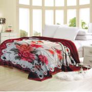 Full/Queen Size Soft Blanket with Floral Prints- assorted-6 pcs/cs