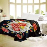 Full/Queen Size Soft Blanket with Floral Prints- assorted-6 pcs/cs