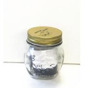 Glass Candy Jar w/Metal Tighten Lid, 13 Oz/380 ml, Small Size-36pcs/cs