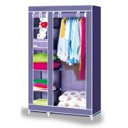 Dust-proof Wardrobe Closet with Fabric Cover-Navy color-43.3