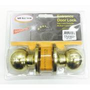  Keyed Door Knobs-golden color