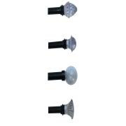 Bronze Color M Size Complete Drapery Rod Set-Dia 0.50'', L 48''-86''-assorted-12 PCS/CS