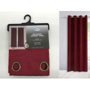 One Woven Grommet Panel- Burgundy-