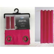 One Heavy Duty Faux Silk Grommet Panel-Magenta
