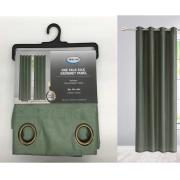 One Heavy Duty Faux Silk Grommet Panel-Green