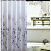 Polyester Shower Curtain with Floral Prints