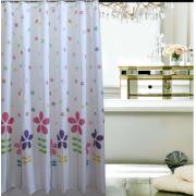  Polyester Shower Curtain with Floral Prints