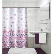 Polyester Shower Curtain with Floral Prints