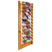 10-Tier Over-the-Door White Shoe Rack