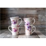 New Bone China Mugs with Floral Prints-36 PCS/CS