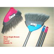 Wavy Two Tone Angle Broom-12 PCS/CS