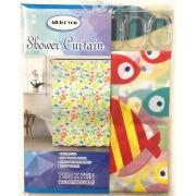 PEVA Printed Shower Curtain-Cute Fish-12pcs/cs