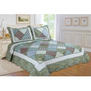 #512-93, King Size 100% cotton quilt with ruffle decoration