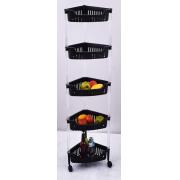 Mixed Color 4-tier Rack with wheels-6 PCS/CS