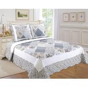 510-105, Twin Size Quilt Set with Grey Patchwork Prints