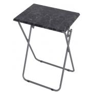 19Wx15Dx26H Folding Table Black Marble Color-6 PCS/CS