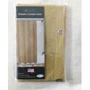 PVC Liner Gold Shower Curtain-24pcs/cs