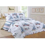 Full/Queen Size Quilt Set with Coastal Prints