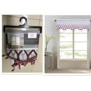 #02-0114 One Piece Maria Burgundy Embroidery Valance-24 PCS/CS