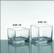 #648-10 Glass Vase and Candle Holder-10x10x10cm-24 PCS/CS