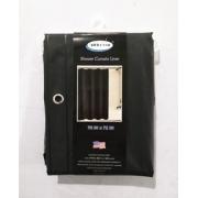 #1757-2 Black Heavy Duty PEVA Shower Curtain Liner-12pcs/cs
