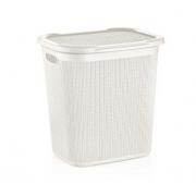 #T605-WHTIE 13.2Gal/50 Liter Plastic Laundry Basket-6 PCS/CS