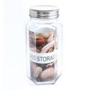 #8222-1110ml/37OZ Glass Jar with SS Lid-12 PCS/CS