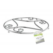 #396-B, Chrome Plated Metal Trivet-24PCS/CS
