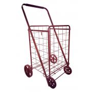 #C-158-RD, Heavy Duty Red L Size Shopping Cart with 4 Rubber Wheels-1PC/CS,3pcs/big cs