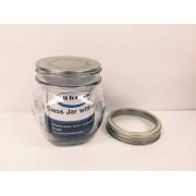 #847 Clear glass jar with gold cover-600 ml/24.5 Oz- 24 pcs/cs