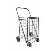 #C-154-BK, L Size Shopping Cart with 4 Rubber Wheels-1PC/CS,3pcs/big case