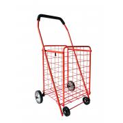 #NC-152-RD,M Size Shopping Cart with 2 Metal Wheels-5PCS/CS