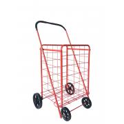 #NC-154-RD,L Size Shopping Cart with 4 Rubber Wheels-3PCS/CS