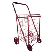 #NC-158-RD,Heavy Duty L Size Shopping Cart with 4 Rubber Wheels-3PCS/CS