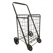 #NC-158-BK,Heavy Duty L Size Shopping Cart with 4 Rubber Wheels-3PCS/CS