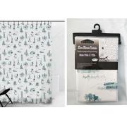 #1751-37,PEVA Shower Curtain with Prints-12PCS/CS	