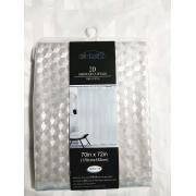 #1754-WT, White Color 2D PEVA Shower Curtain-12PCS/CS