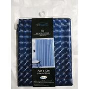 #1793-BL, Blue Color 3D PEVA Shower Curtain-12PCS/CS