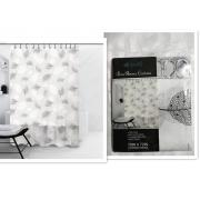#1750-27,PEVA Shower Curtain with 12 Hooks-12PCS/CS