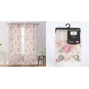 #P-074, 0rly Rose Color Dolly Print Window Curtain Panel-24PCS/CS	