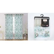 #P-076, Orly L-Green Color Dolly Print Window Curtain Panel-24PCS/CS	