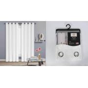 #P-015, Maria White Color Faux Silk Window Curtain Panel-24PCS/CS	